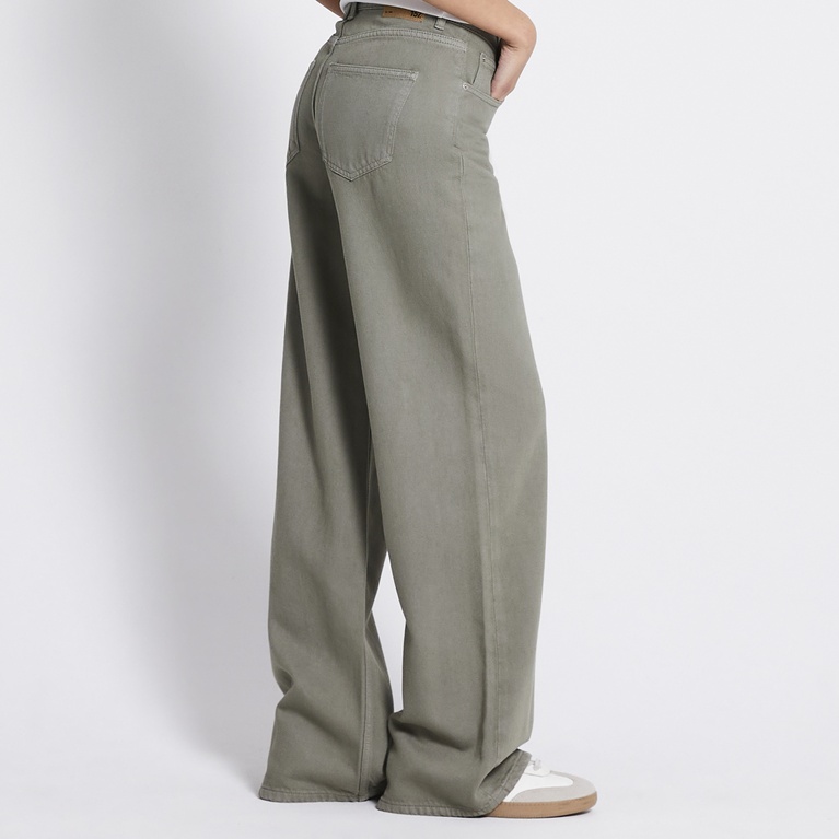 Mid waist wide jeans "Optiwide" Army Green